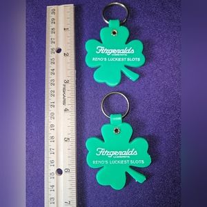 Pair of Vintage Fitzgeralds Casino Keychains
